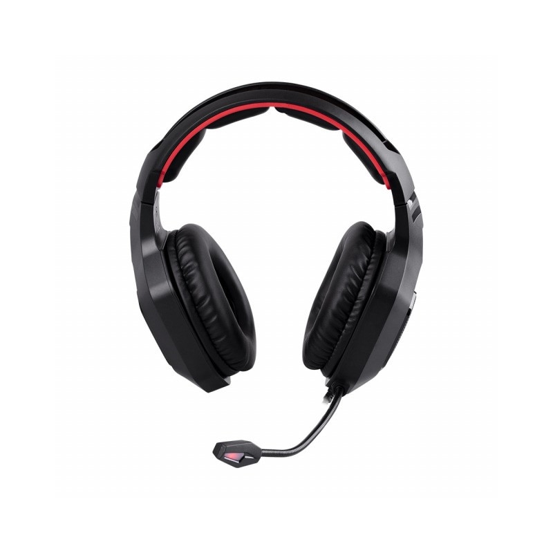 Casti cu fir, Orava, 20 – 20.000 Hz, 3,5 mm, USB, Negru/Rosu