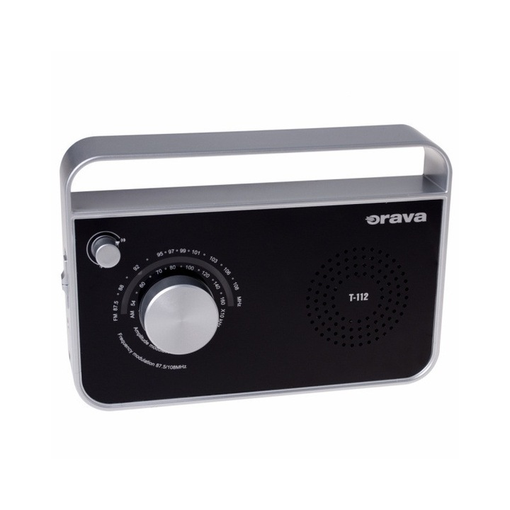 Radio, Orava T-112 AM/FM, AUX, Negru-argintiu