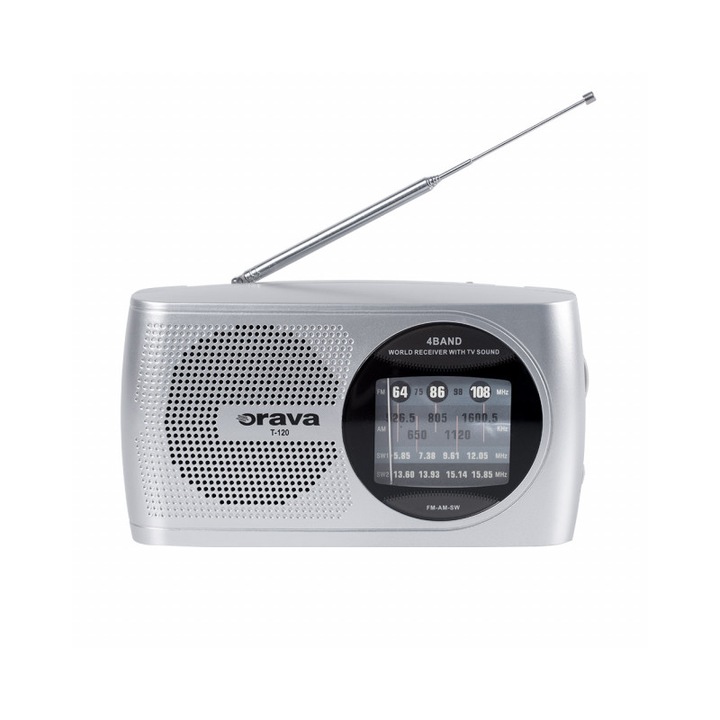 Radio, Orava T-120S, AM/FM/SW, 1W, Argintiu