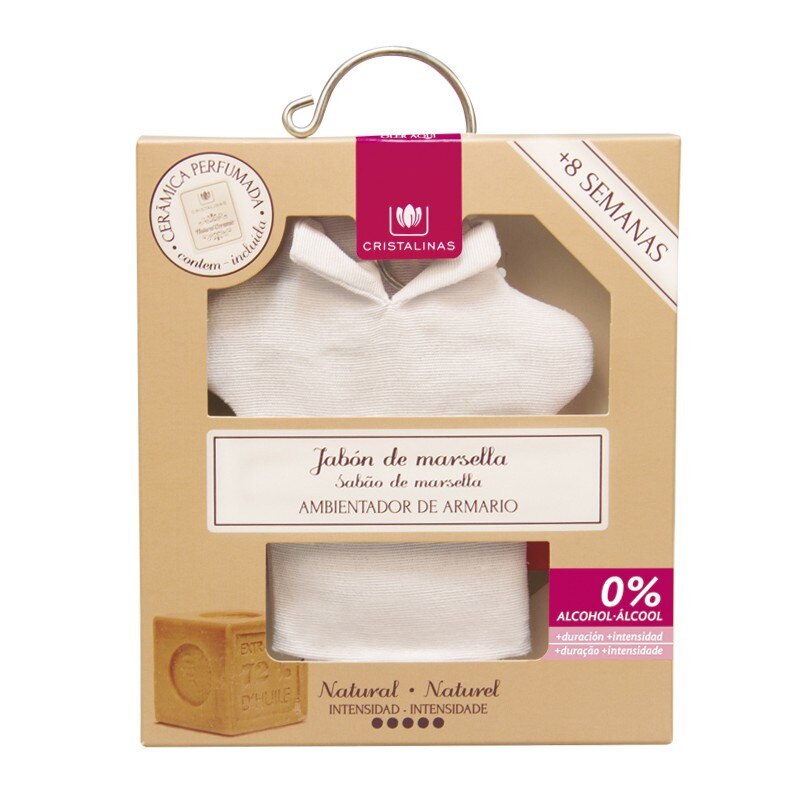 Set tricou cu umeras si ceramica naturala Cristalinas, Sapun de Marsilia - 0% alcool