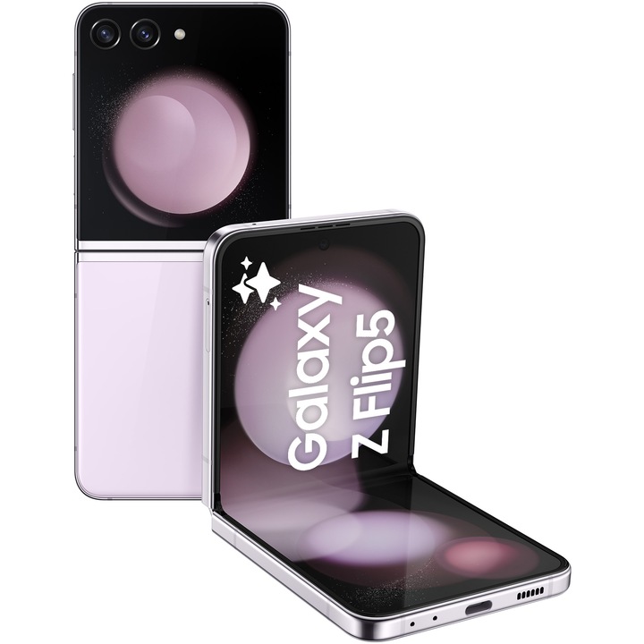 Telefon mobil Samsung Galaxy Z Flip5, 8GB RAM, 512GB, 5G, Lavender