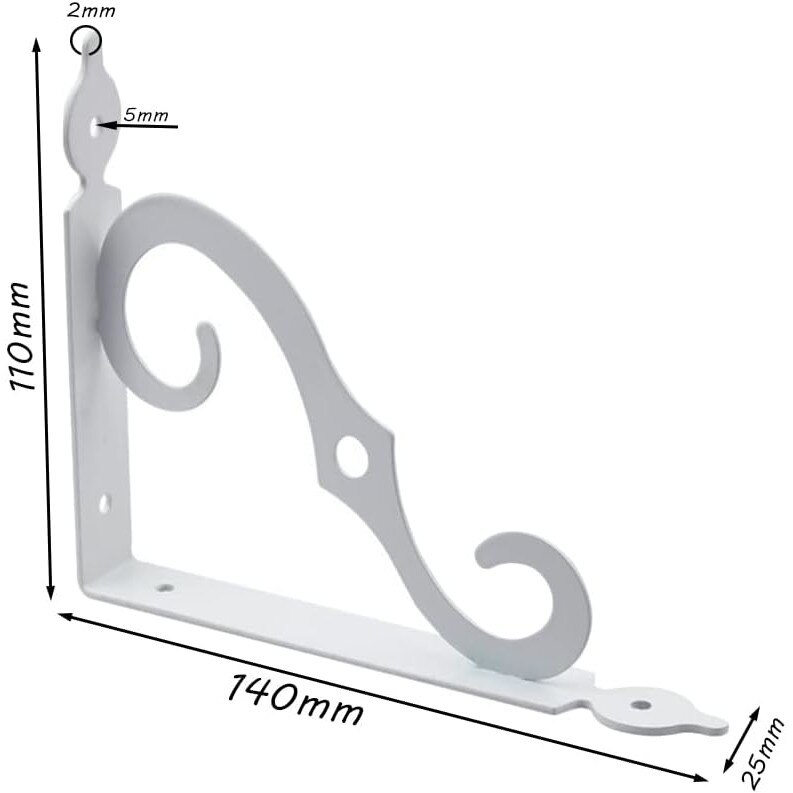 Support Alb Raft Set 2 suporturi raft, Metal, 140 x 110 mm, Alb - eMAG.ro