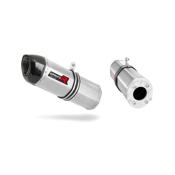 Toba de esapament, Dominator, Inox, Suzuki GSXR 750 K1, Argintiu/ Negru