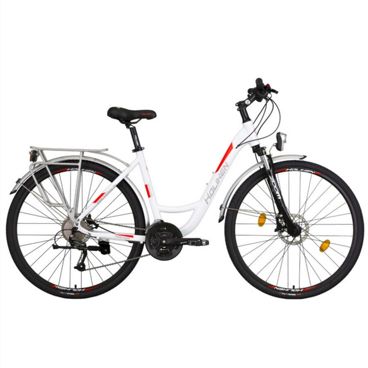 Дамски велосипед Koliken, 28" Blacktour 19" Frame бяло-червен