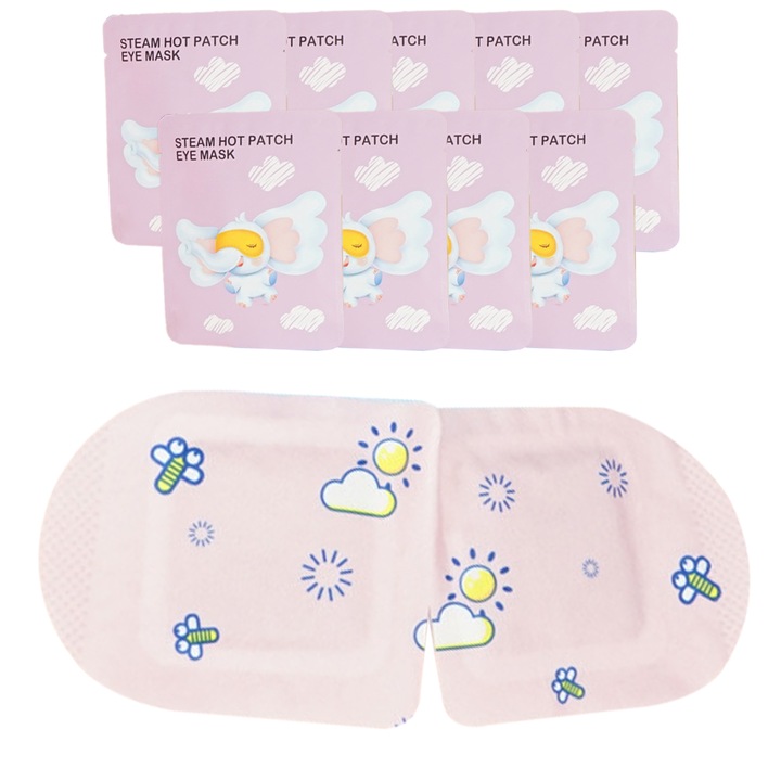 Set 10 Masti de ochi cu abur pentru relaxare si atenuarea cearcanelor, stil 3