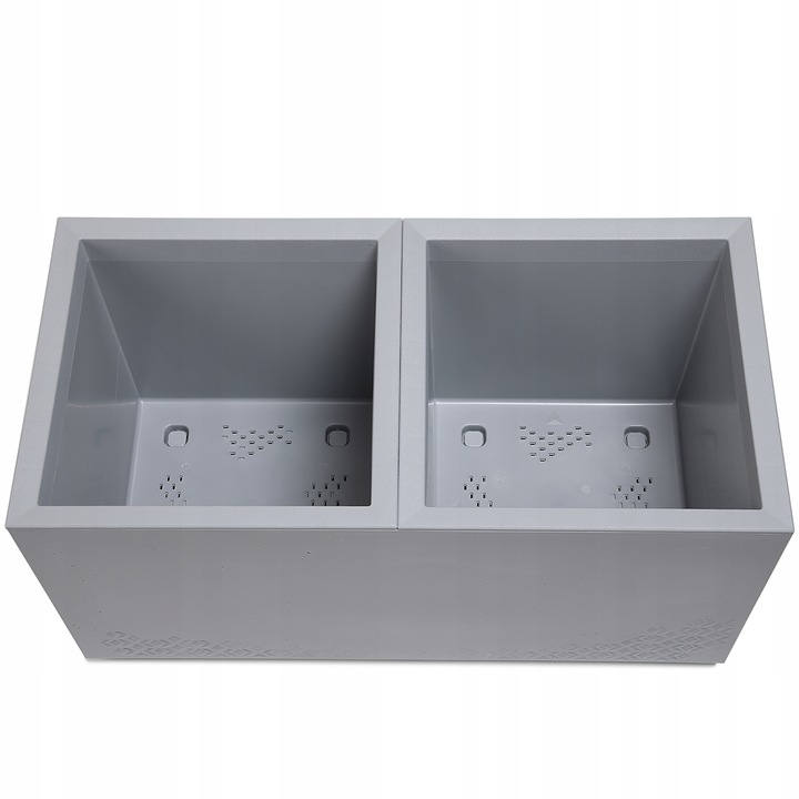 Ghiveci de flori, Lamela, Plastic, 80x40cm, Gri