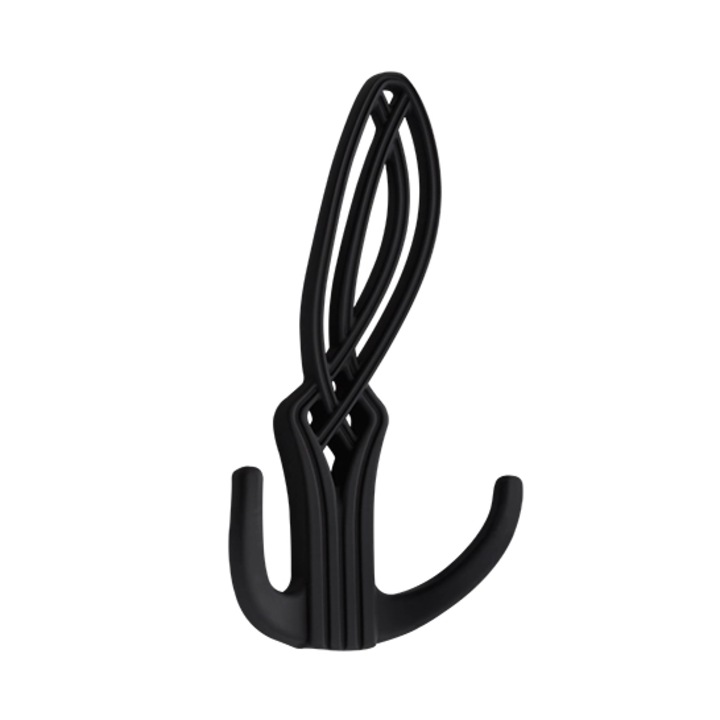 Agatatoare cuier Anya, finisaj negru mat CB, 135x75x48 mm