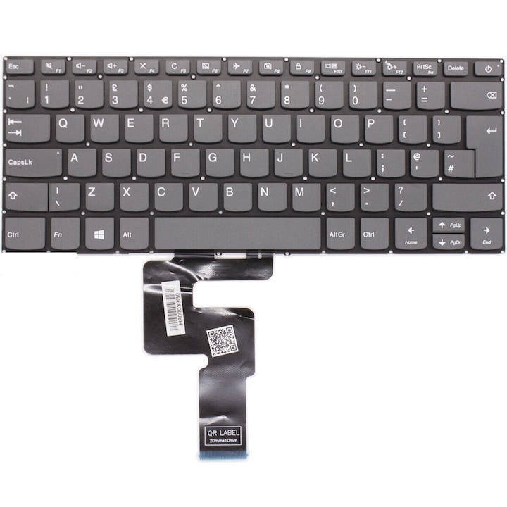 Tastatura laptop premium pentru Lenovo IdeaPad 320-14AST 320-14IAP, layout UK, Gri