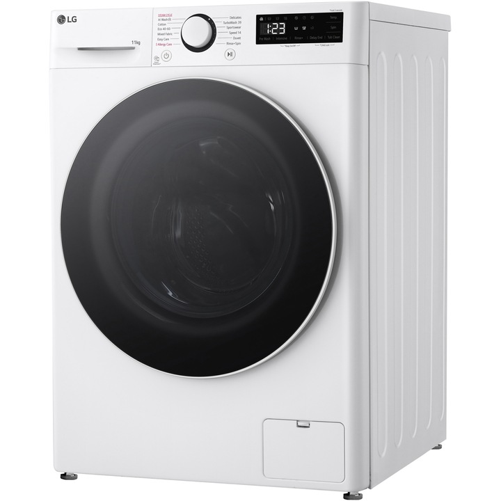 Masina de spalat rufe LG F4WR511S0W, 11 kg, 1400 rpm, Clasa A, Motor AI Direct Drive, TurboWash, Smart Diagnosis, Alb
