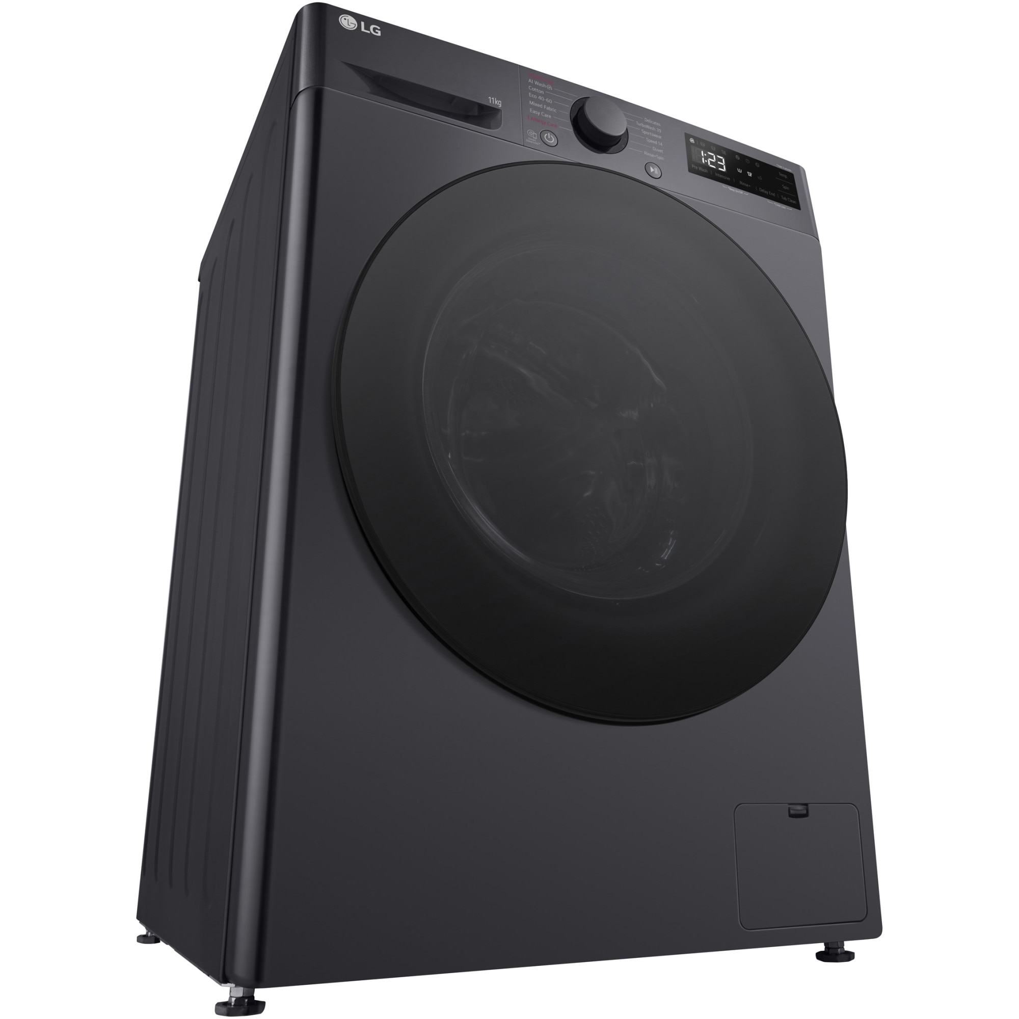 Masina de spalat rufe LG F4WR511S2M, 11 kg, 1400 rpm, Clasa A, Motor AI Direct Drive, TurboWash, Smart Diagnosis, Negru