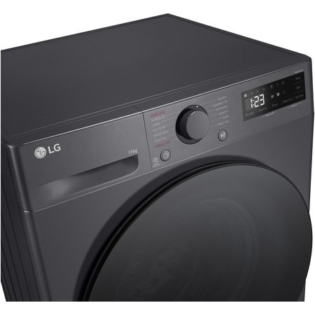 Masina de spalat rufe LG F4WR511S2M, 11 kg, 1400 rpm, Clasa A, Motor AI Direct Drive, TurboWash, Smart Diagnosis, Negru