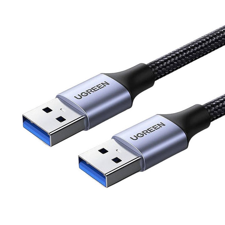 Кабел UGREEN USB3.0 USB-A мъжки към USB-A мъжки 2A, 1m, черен