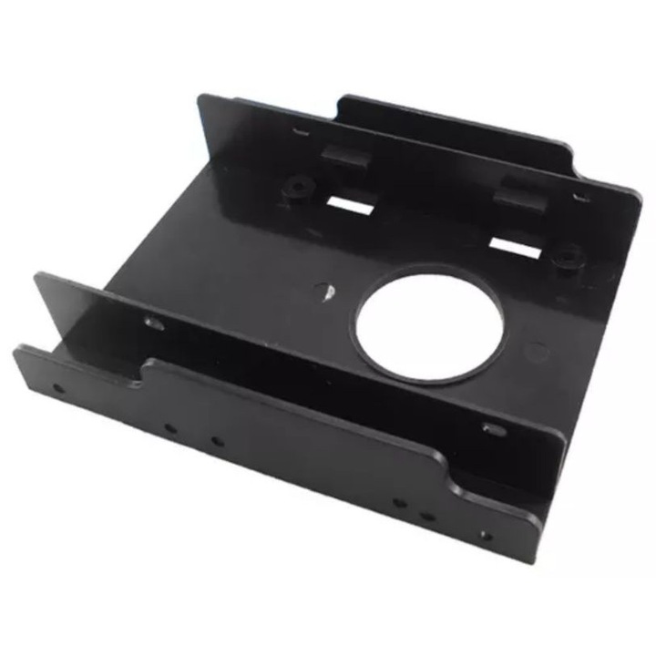 Suport dublu HDD / SSD, CoreParts, Plastic, 2.5 - 3.5", 122 x 100 x 25 mm, Negru