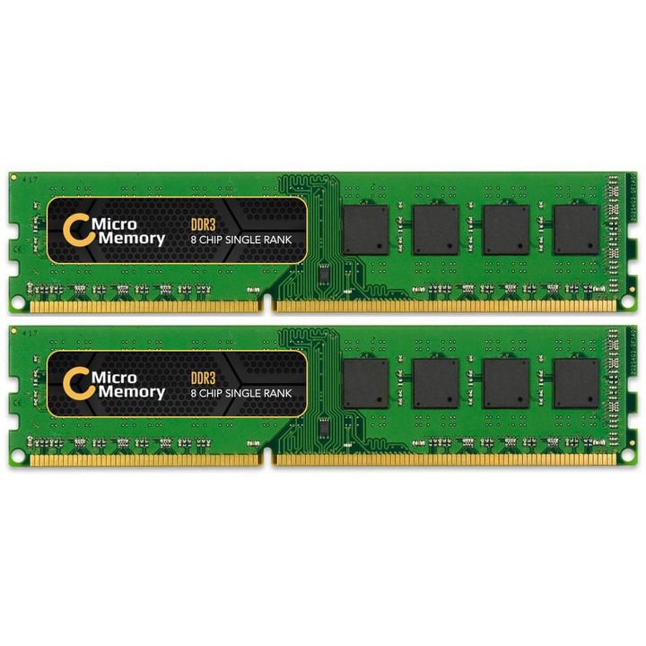 Комплект от 2 RAM памети, CoreParts, 16GB, 1600 MHz DDR3 MAJOR DIMM, зелен