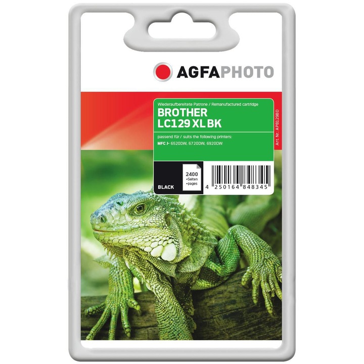 212979106 AgfaPhoto Ink Fekete, rpl LC129XLBK