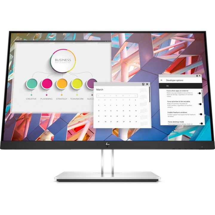 Monitor, HP, 23,8 hüvelykes, fekete