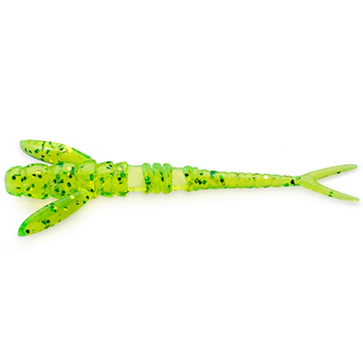 10 db-os lágy csali készlet FishUp Flit 4,1 cm 026 Flo Chartreuse Zöld