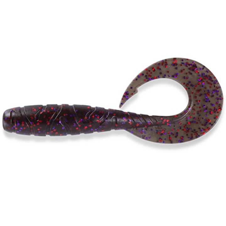 7 db-os puha műcsali készlet FishUp Mighty Grub 10cm 050 Green Pumpkin Brown Red & Purple