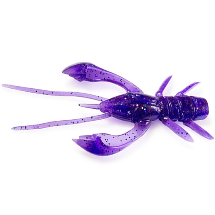 7 db Puha rákcsali készlet FishUp Real Craw 3,8 cm 060 Sötétlila páva és ezüst