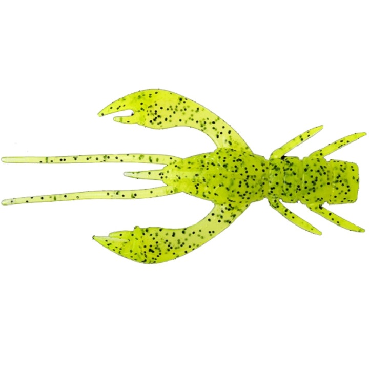 7 db-os puha rákcsali készlet FishUp Real Craw 3,8 cm 055 Chartreuse Black