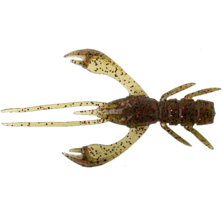 7 db puha rákcsali készlet FishUp Real Craw 3,8 cm 045 Green Pumpkin piros és fekete