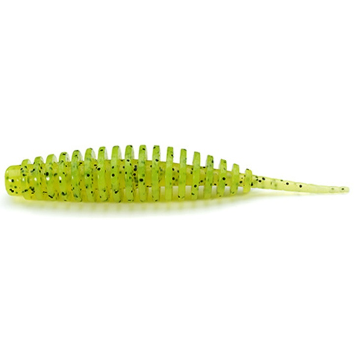 12 db-os lágy csali készlet FishUp Tanta 2,5 cm 055 Chartreuse fekete