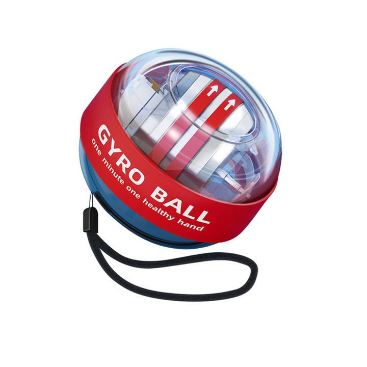 Powerball Gyro Ball, Darklove, дизайн с автоматично стартиране, с каишка за китка, дизайн против приплъзване, лесен за използване и носене, PP/силикон, 5,6 X 7,4 cm, розов