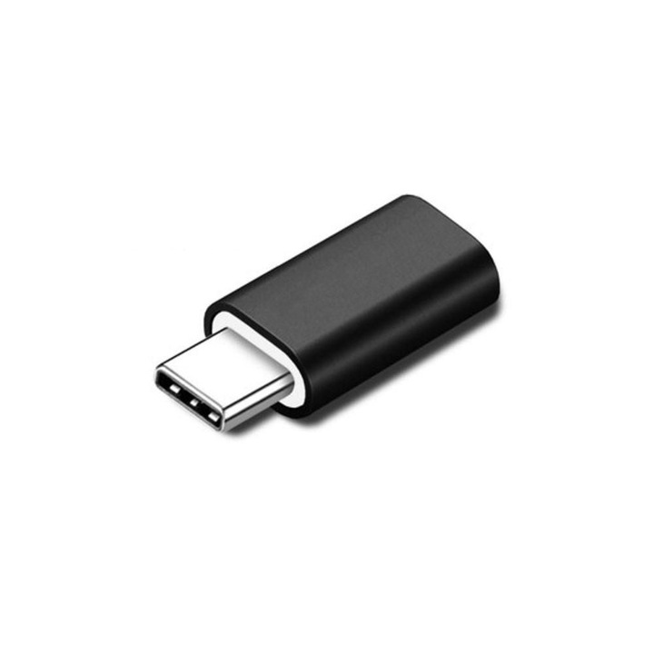 Адаптер MicroConnect Lightning-USB-C, черен