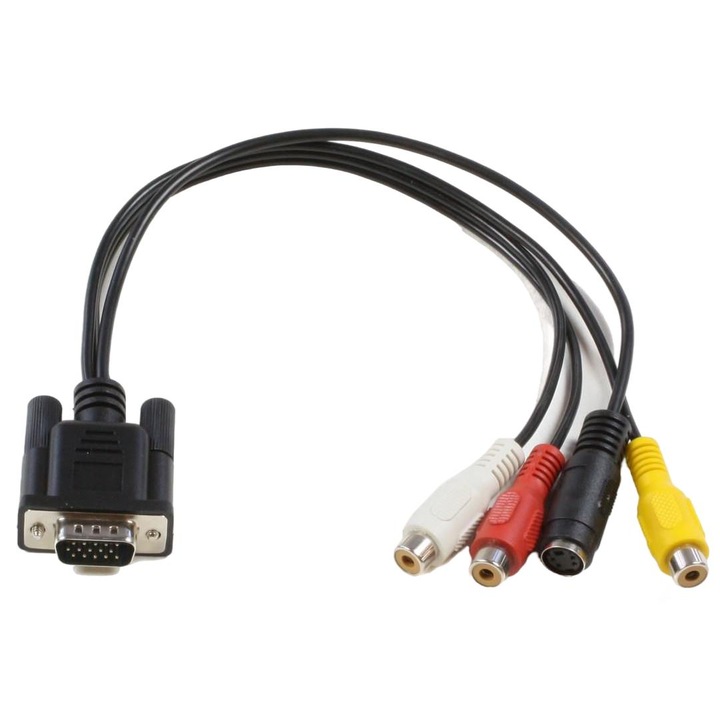 MicroConnect adapter, VGA-S-video/RCA, 0,3 m