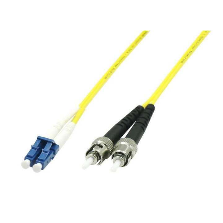 Cablu MicroConnect LC/UPC-ST/UPC 2m OS2, galben, 0.3db, duplex