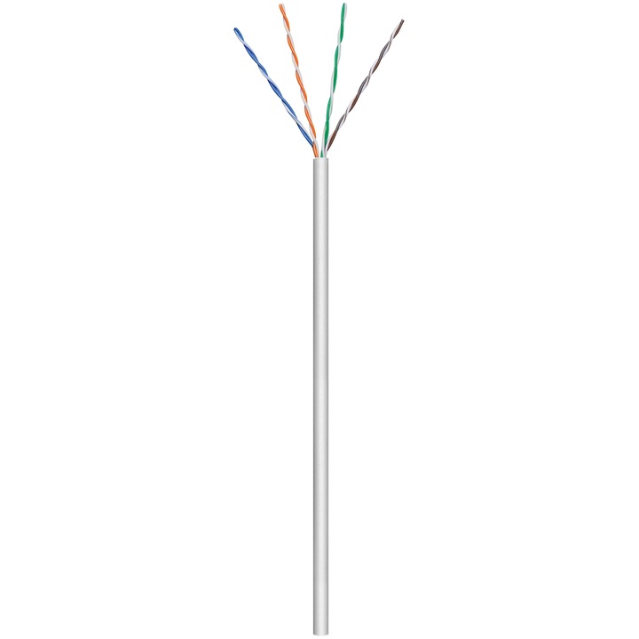 MicroConnect кабел, U/UTP CAT5e, 100m, PVC, сив, 213025302