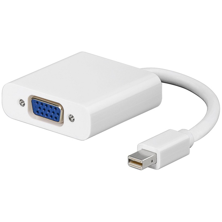 Adaptor Mini DP - VGA MicroConnect, Alb