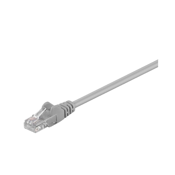 Пачкорд LAN кабел, MicroConnect, U/UTP, CAT5e, 5M, сив, опаковка от 10
