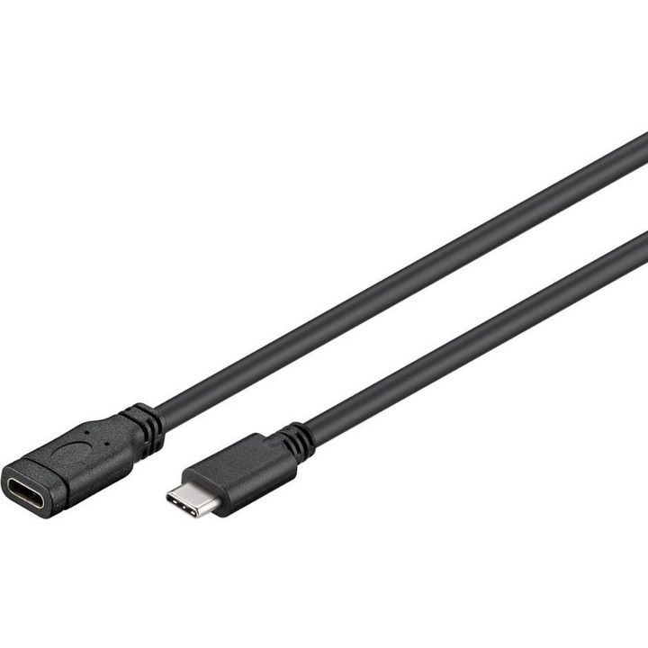 Cablu prelungitor, MicroConnect, USB-C, 1.5M, Negru