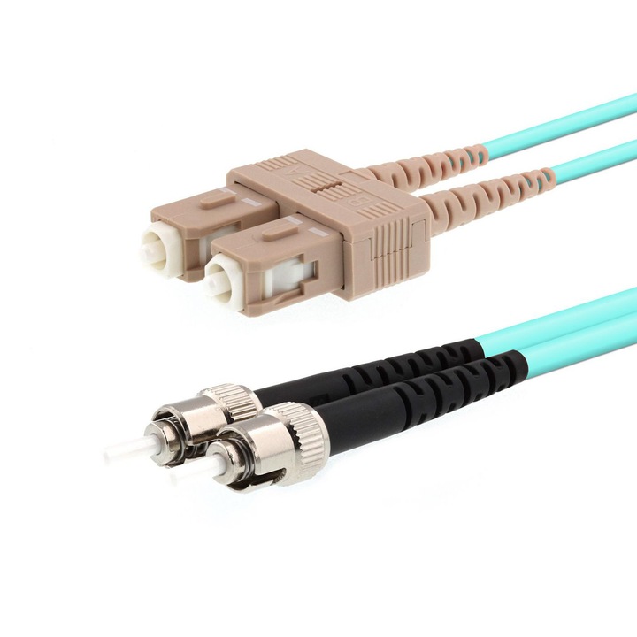 Cablu fibra optica, MicroConnect, ST/UPC-SC/UPC, OM3 MM Duplex LSZH, 2 m