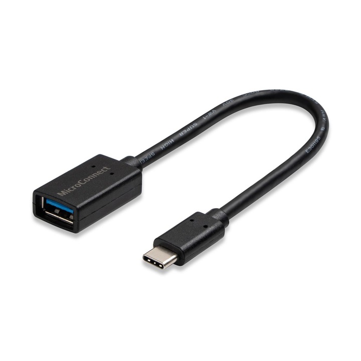 Adaptor USB-C la USB3.0 A, MicroConnect, Negru