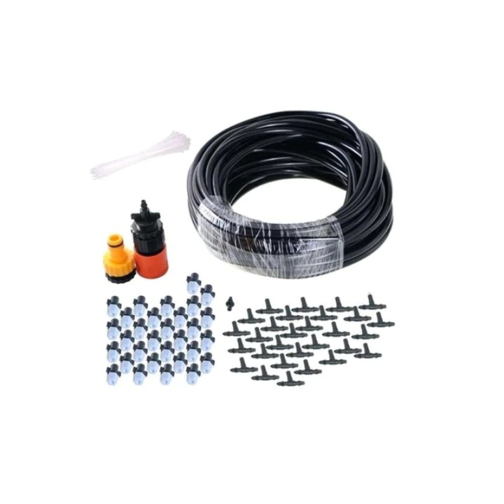 Комплект за охлаждане на тераси и градини Alainn® с водна пара, 20 м маркуч и 20 дюзи