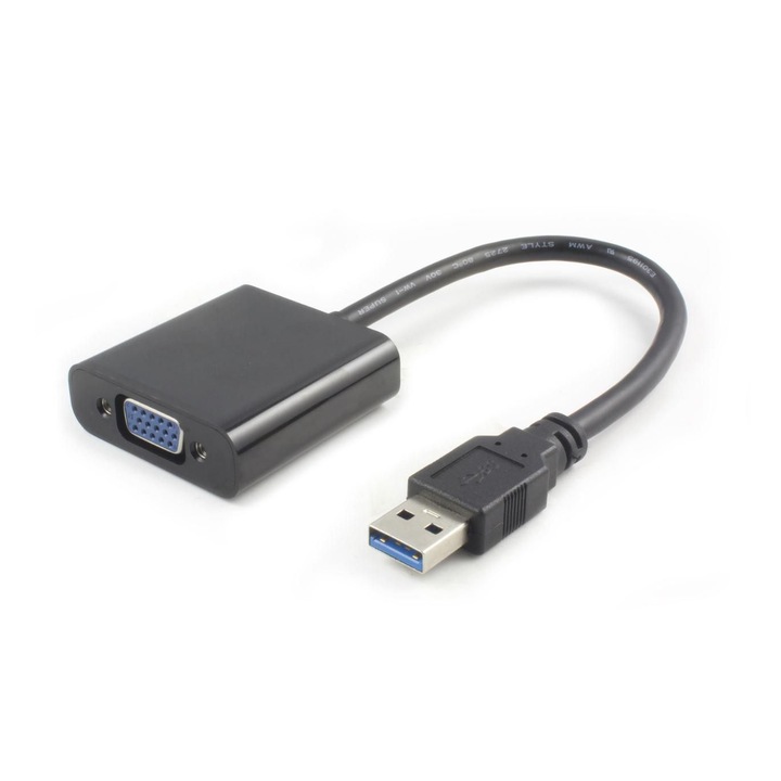 MicroConnect USB 3.0-VGA M/F, черен