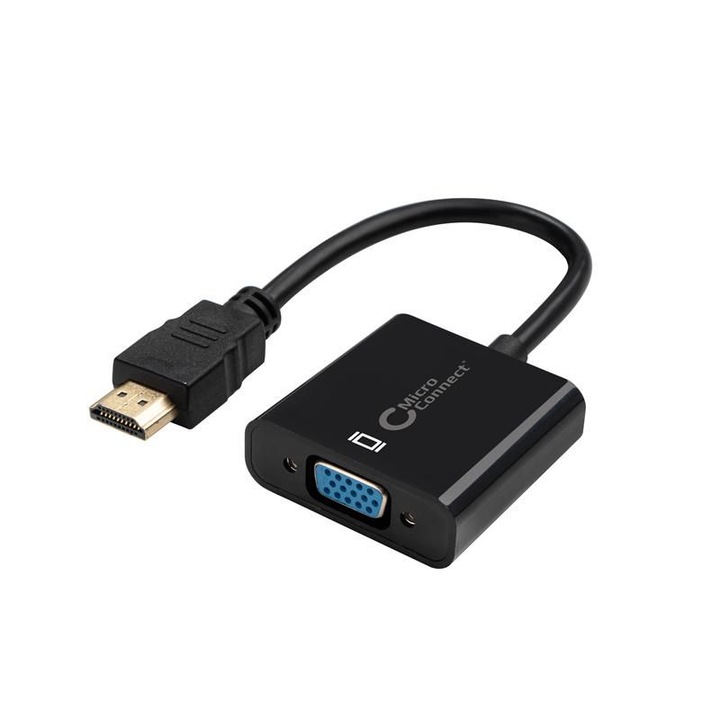 Адаптер MicroConnect HDMI - VGA M/F, черен, 213026145