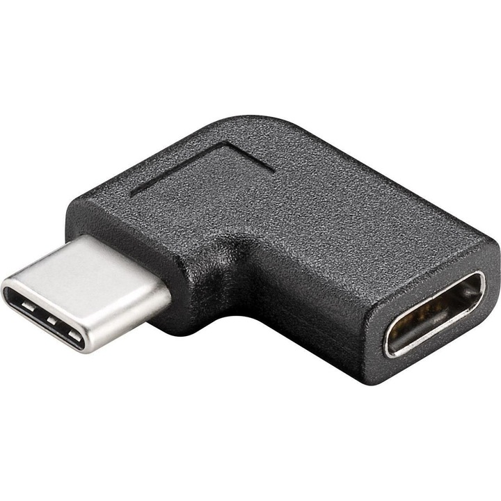 Ъглов адаптер MicroConnect USB-C към C 90A°