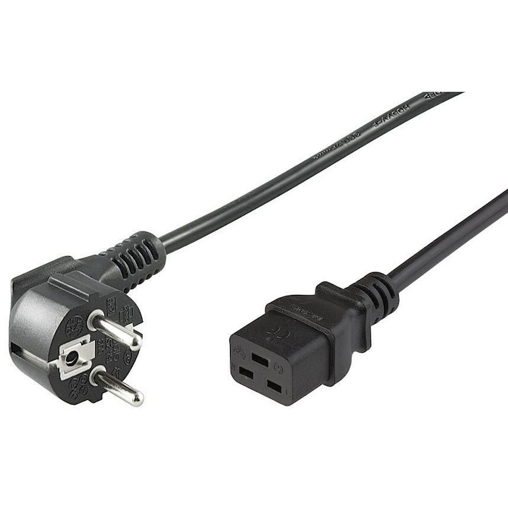 Cablu de alimentare, MicroConnect, 0,5m, Negru