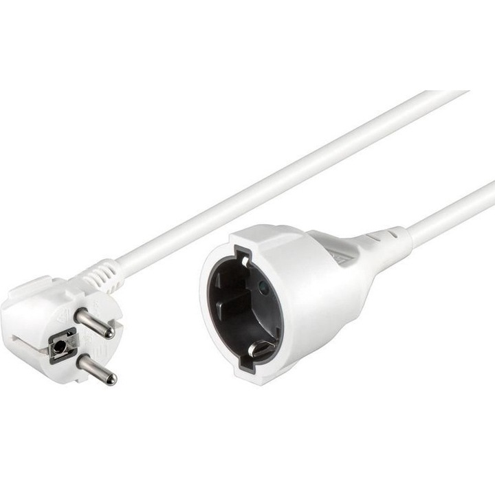 Tápkábel hosszabbító, MicroConnect, 2 m, 250 V, 15 A, fehér