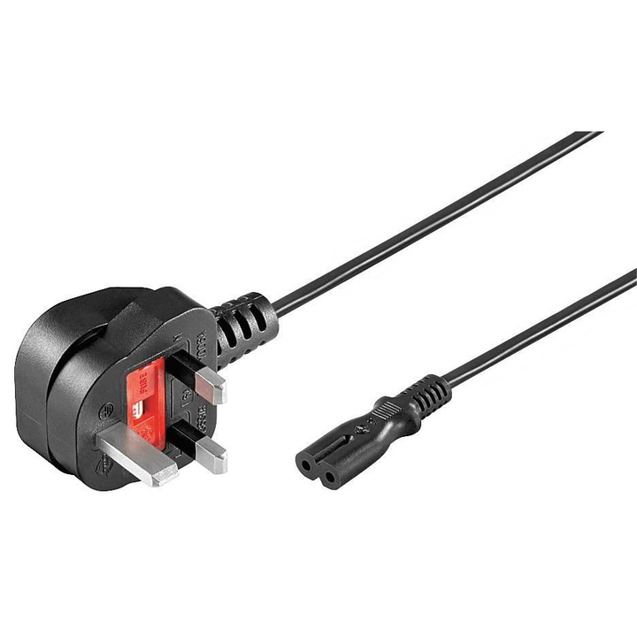 Захранващ кабел, MicroConnect UK Notebook C7 1.8m, черен, 213027520