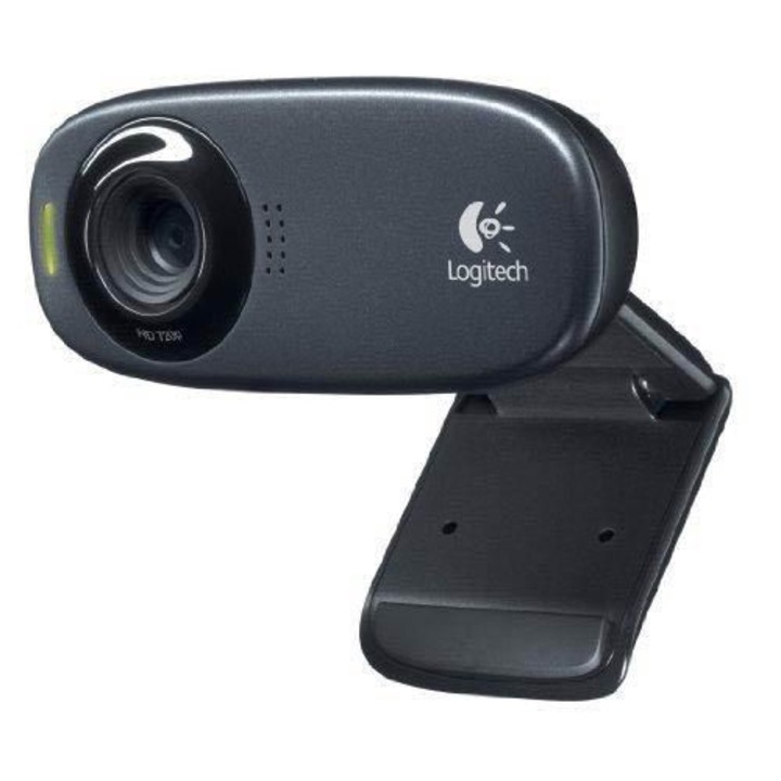 Уеб камера, Logitech, HD, USB връзка, черна