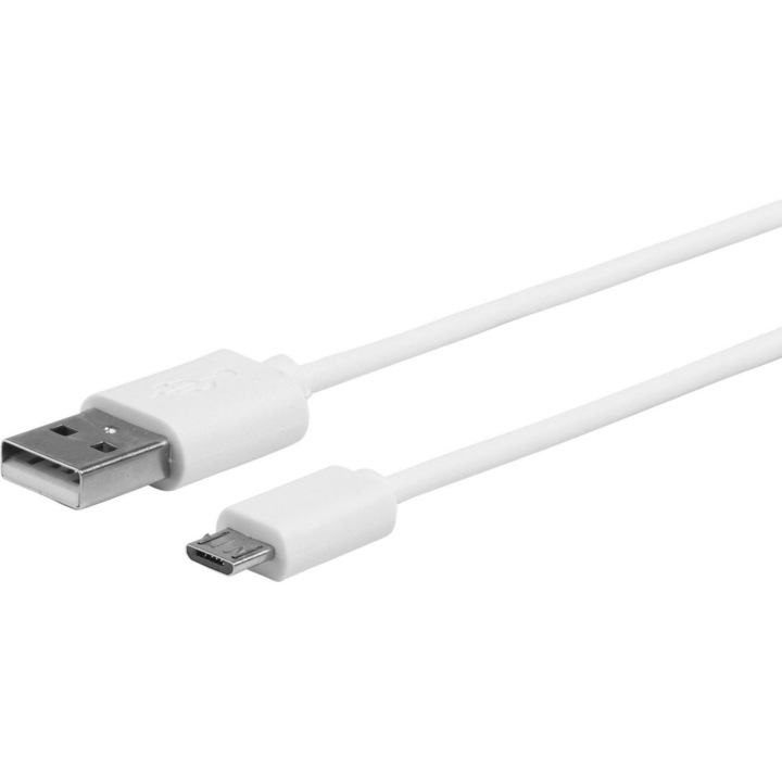 MicroUSB eSTUFF kábel, 1m, fehér