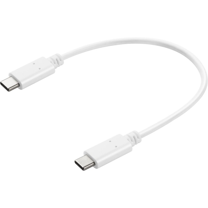 Sandberg USB-C töltőkábel 0,2 m, fehér