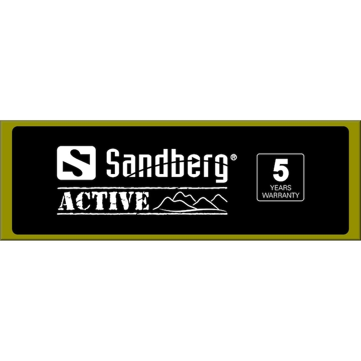Header, Sandberg, Alu Slatwall Active-hoz, fekete/zöld/fehér