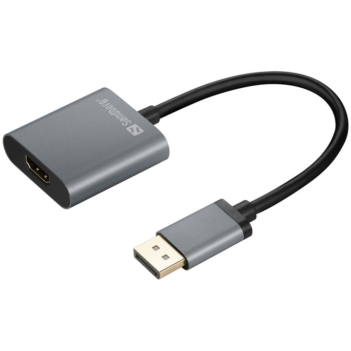 Адаптер DisplayPort 1.4 към HDMI 2.0 SANDBERG SNB-509-19, 4K@60Hz