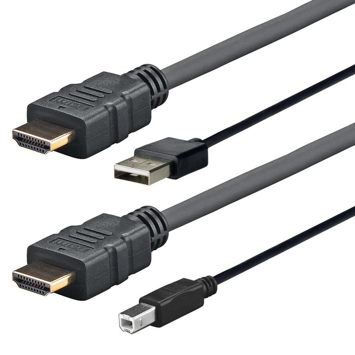 Комплект 2 кабела Vivolink PRO HDMI/ USB 2.0 A/B 4м