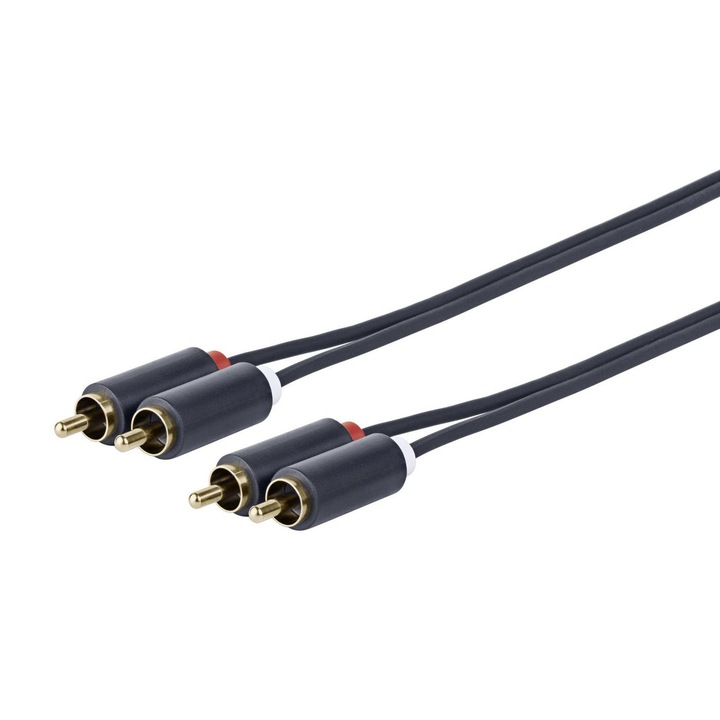 Cablu 2 x RCA-2 x RCA MM, VivoLink, Negru